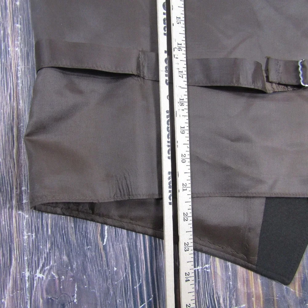 Suit Vest Mens M Black Solid 3 Piece Belted Formal Waistcoat Wedding Business‎